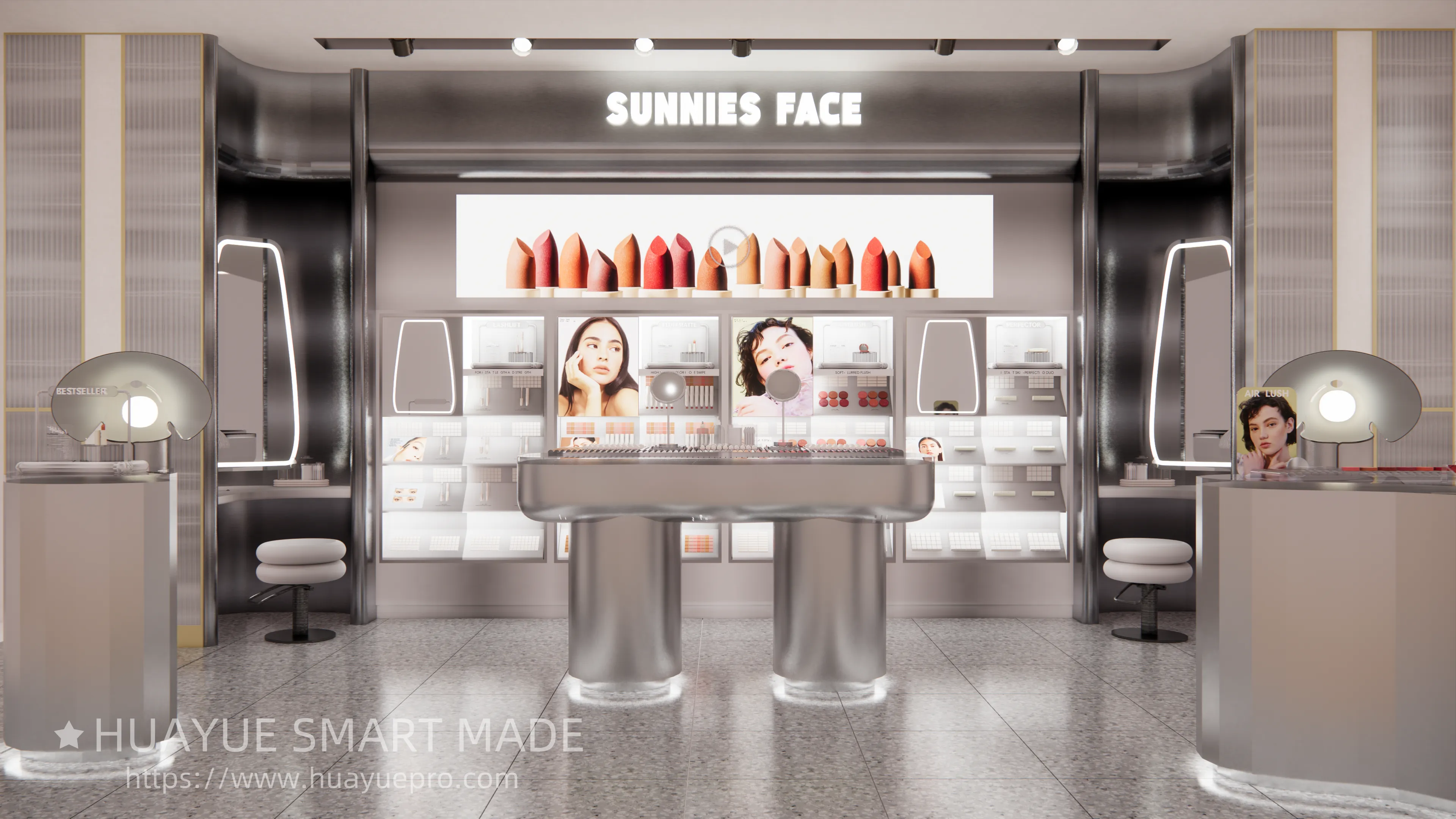 Cosmetics store design and installation