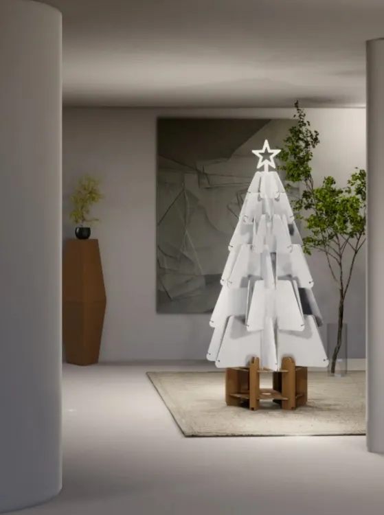 New Creative Christmas Tree Standing Display Decor Art Crafts Corrugated Paper Antique Christmas Tre