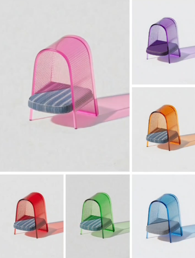 Customize acrylic exquisite seats of various sizes and colors for demonstration
